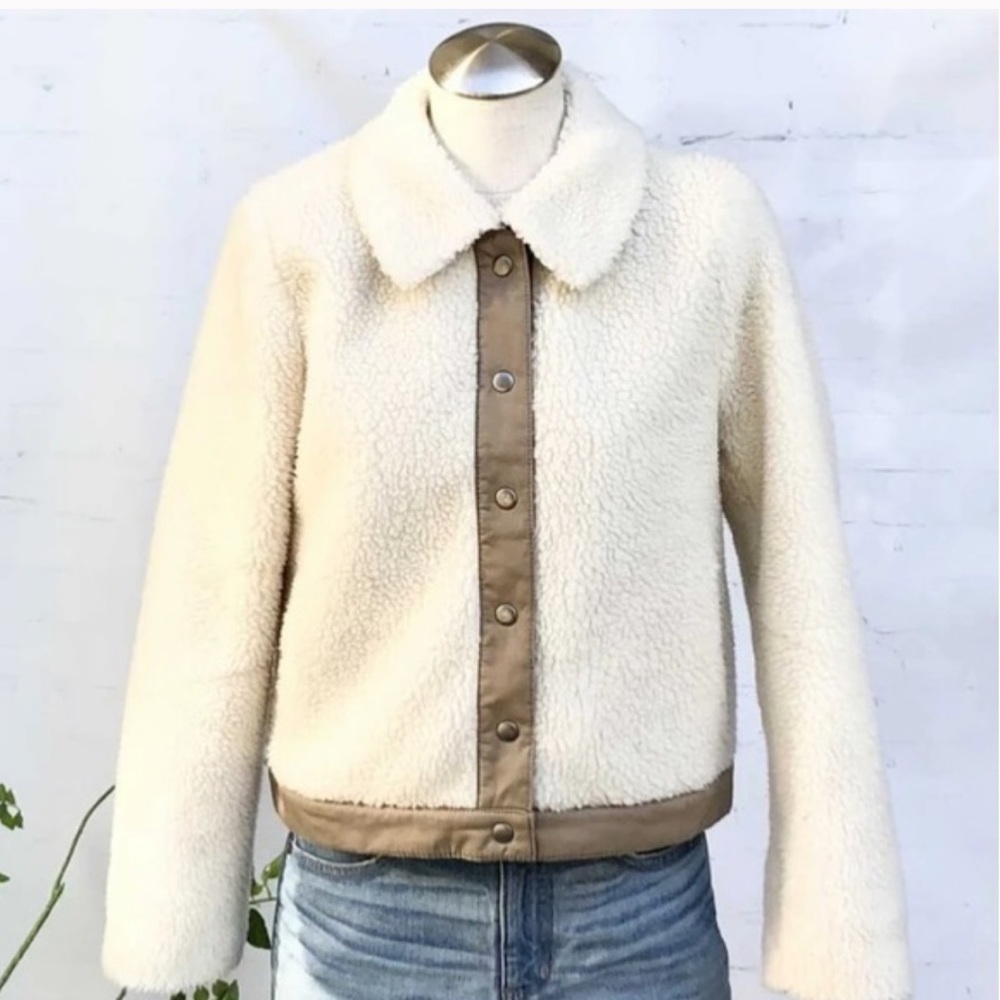 Madewell Portland Snap Front Sherpa Jacket